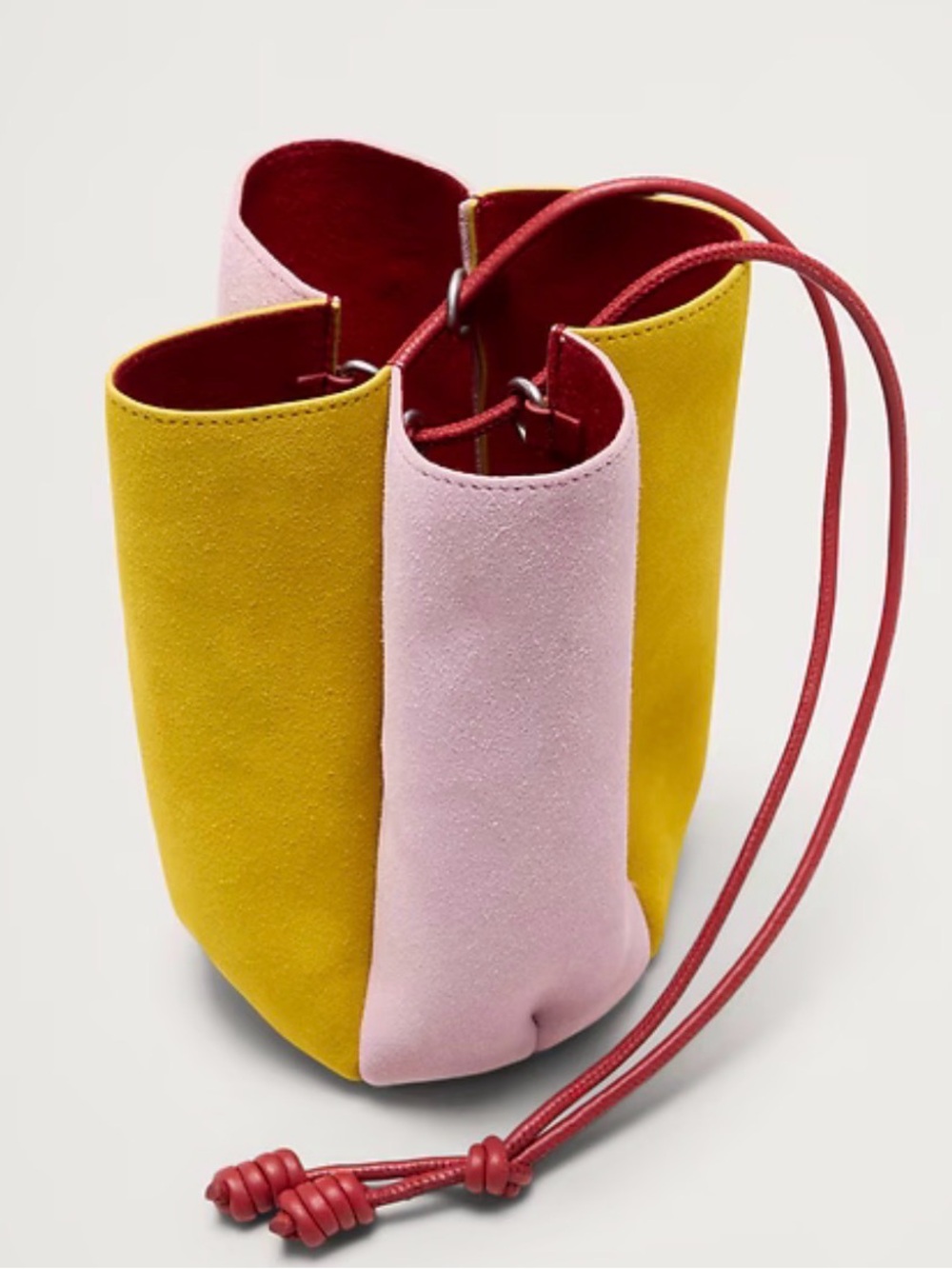 Banana Republic Color-block Suede Tulip Bag